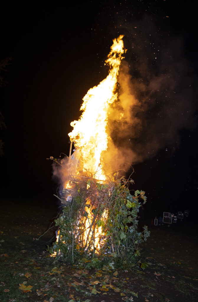 Guy Fawkes procession at Colchester Castle during Bonfire Night celebrations